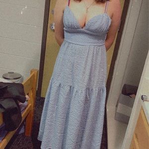 Lilac Sweetheart Neck Ruched Button Front Wrap Dress